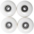 thumbnail image 2 of ZHAOCHENG Juego de ruedas y rodamientos para patineta, puntas para patineta de 54 mm (juego de 4), color blanco, 2 of 5