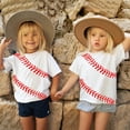 thumbnail image 5 of Hiijoy Toddler Girl's Casual Baseball Print T-Shirt Short Sleeve Summer Loose T Shirt, 5 of 5