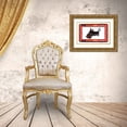 thumbnail image 3 of Del Sol, Ani 14x11 Gold Ornate Wood Framed with Double Matting Museum Art Print Titled - Dog With A Butterfly Friend, 3 of 4