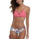 thumbnail image 1 of Traje de baño de Bikini con Tiras y Dos Piezas con Estampado Floral para Mujer con Abertura en la Parte Inferior con Tirantes y Tirantes Finos Rojo Coral CH Rojo Coral CH Xishao ropa, 1 of 2