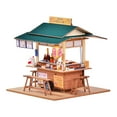 thumbnail image 2 of Modelo de tienda Puesto de comida callejera Kits de casa de muñecas de juguete Pantalla de madera Casa de juguete ensamblada para oficina Sala de, 2 of 9
