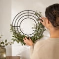 thumbnail image 4 of Edhome Decorative Metal Cutout Christmas Wreath Frame Festive Iron Art, A, 4 of 6