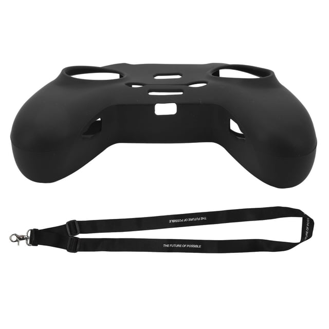 Étui de Protection pour Manette, Revêtement Anti-Huile, Protecteur de Manette Anti-Collision en Silicone Résistant aux Rayures et à la Déformation avec Lanière pour Accessoires de Drone Noir, Bleu
