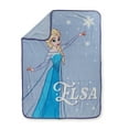 thumbnail image 3 of Frozen Winter Frost Adventures Kids Blue & Purple Coral Fleece Throw Blanket, Disney, 46" x 60", 3 of 11