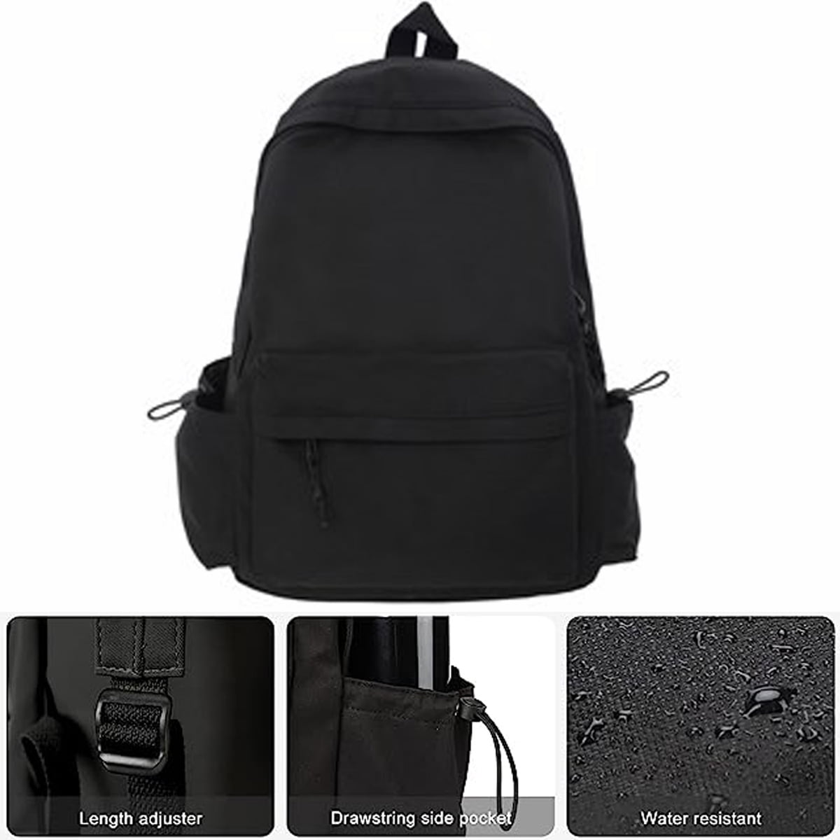 Women'S Nylon School Backpack LargeCapacity Travel Bag AntiTheft