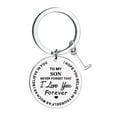 thumbnail image 2 of Creative DIY To My Son Stainless Steel Last Name 26 Letter Keychain 2.5x2.5cm, 2 of 8