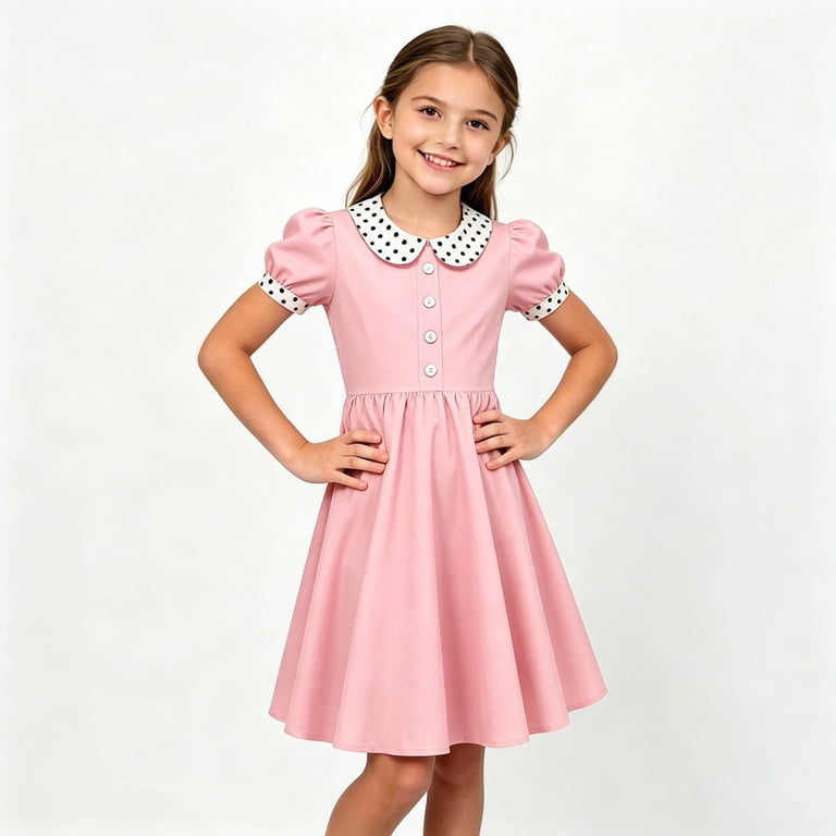 pink 50s swing dress Pink Bow Pocket Swing Dress - Medium
