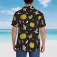 thumbnail image 4 of Fuzoiu yellow Pumpkin Corn Print Hawaiian Shirt for Men, Summer Beach Casual Short Sleeve Button Down Shirts, Men’s Beach Summer Shirts with Pocket,Large, 4 of 7