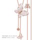 thumbnail image 4 of Collar Bisutería Elegante Mariposas Colgante Collar Largo Cadena Suéter, 4 of 6