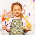thumbnail image 2 of Cartoon Construction Vehicles Paint Splatters Kids Aprons for Girls and Boys,Adjustable Neck Strap Toddler Aprons for Kids Cooking Baking, 2 of 6