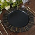thumbnail image 6 of Efavormart Set of 6 - 13" Round - Black Plastic Charger Plates With Waved Scalloped Rim for Wedding, Outdoor Receptions, Banquets, Holiday Dinner plates Chargers, 6 of 11