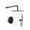 Black A, variant on EastVita Round Shower System. 12 Inch Rainfall Shower Head With Handheld Combo. Wall Mounted Shower System Shower Fixtures With Pressure-Balanced Valve. Matte Black/Brushed Nickel