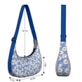 thumbnail image 3 of Lightweight Hobo Bag featuring Daisy Artwork Adjustable Strap Smooth Zipper Nylon Material Perfect for Daily Use and Travel, 3 of 5