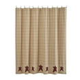 thumbnail image 2 of VHC Brands Connell Primitive Shower Curtain Red Bath Decor, 2 of 2