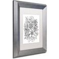 thumbnail image 2 of Trademark Fine Art "Flower Girls 12" Canvas Art by KCDoodleArt White Matte, Silver Frame, 2 of 4