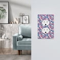thumbnail image 5 of Disketp white flower Skull blue Decorative Light Switch or Outlet Wall Plate with Safety Cover-Style S, 5 of 6