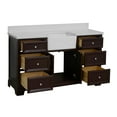 thumbnail image 4 of Zelda 60" Single Farmhouse Bathroom Vanity with Chocolate Cabinet and Quartz Top, 4 of 7