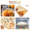 thumbnail image 6 of Beeswax Sourdough Bread Bags, 2 Pack XL 17"x13" Reusable Organic Cotton Linen Storage Bag for Homemade Bread Keeps Bread Fresh, 6 of 8