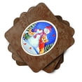 thumbnail image 2 of Carolines Treasures 7048FC Snowman with Corgi Foam Coaster Set of 4 3 1/2 x 3 1/2 multicolor, 2 of 3