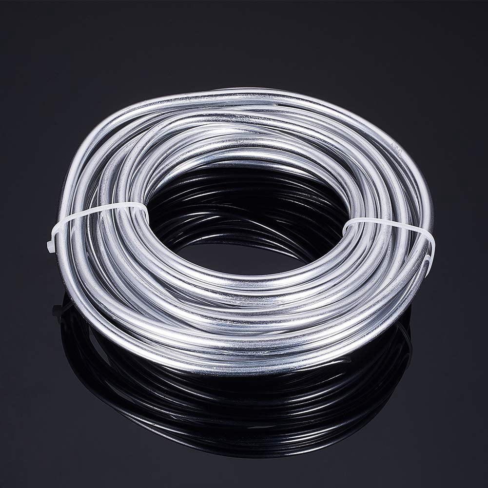 3 Gauge(6mm) Silver Aluminum Wire 23 Feet Bendable Metal Sculpting Wire for Bonsai Trees Floral Making Home Decors and Other Arts Crafts Making