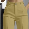 thumbnail image 7 of Women's Suit Pants Solid High Waist Hanging Straight Tube Temperament Wide Leg Suit Pants With Pockets, 7 of 7