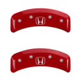 thumbnail image 5 of MGP 4 Caliper Covers Engraved Front Honda Engraved Rear H Logo Red finish silver ch Fits select: 2003-2011 HONDA ELEMENT EX, 5 of 6