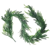 Hvmvliv Christmas Garland 70.87in Christmas Artificial Norfolk Pine Garlands Real Touchs Feel Garland for Christmas Table Fireplace Wall Window Home Decoration Green