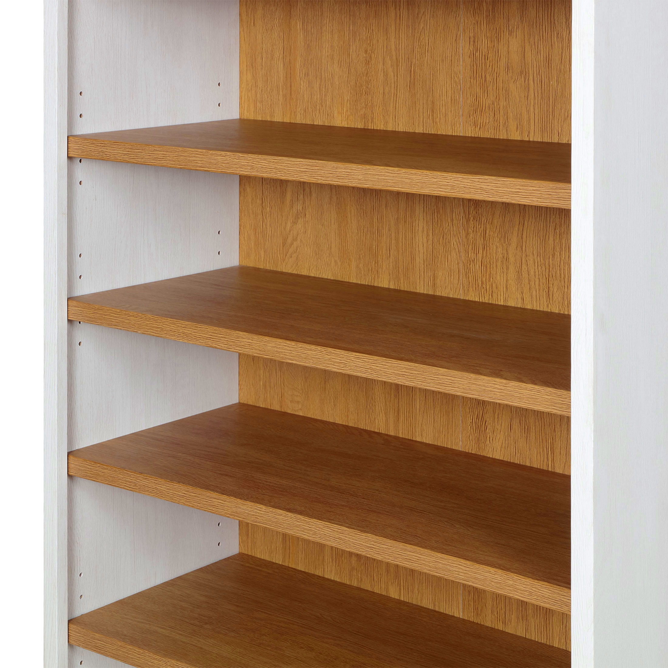Better Homes & Gardens Juliet Open Arch Bookcase, White and Light Honey