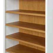Better Homes & Gardens Juliet Open Arch Bookcase, White and Light Honey