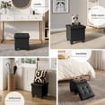 thumbnail image 4 of Cubo otomano STORAGEBUD con papelera pequeña, color negro, 4 of 9