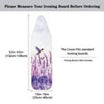 thumbnail image 5 of Kuiaobaty Washable Ironing Board Cover Iron Dust Cover Protector Cover with 3 Fasteners and Elastic Edge Easy to Install Snug Fit Ironing Board, Hummingbird Butterfly Lavender Violet, 5 of 5