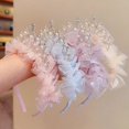 thumbnail image 2 of Diadema elegante y dulce de princesa para niña, aro para el pelo con perlas y corona bonita, accesorios para sombreros para fiesta de cumpleaños, 1 ud., 2 of 5