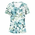 thumbnail image 4 of Clearance V Neck Top for Women Women's Vintage T Shirts V Neck Printed Shirts Short Sleeves Loose Fit Tunic Tops Summer Casual Top, 4 of 4