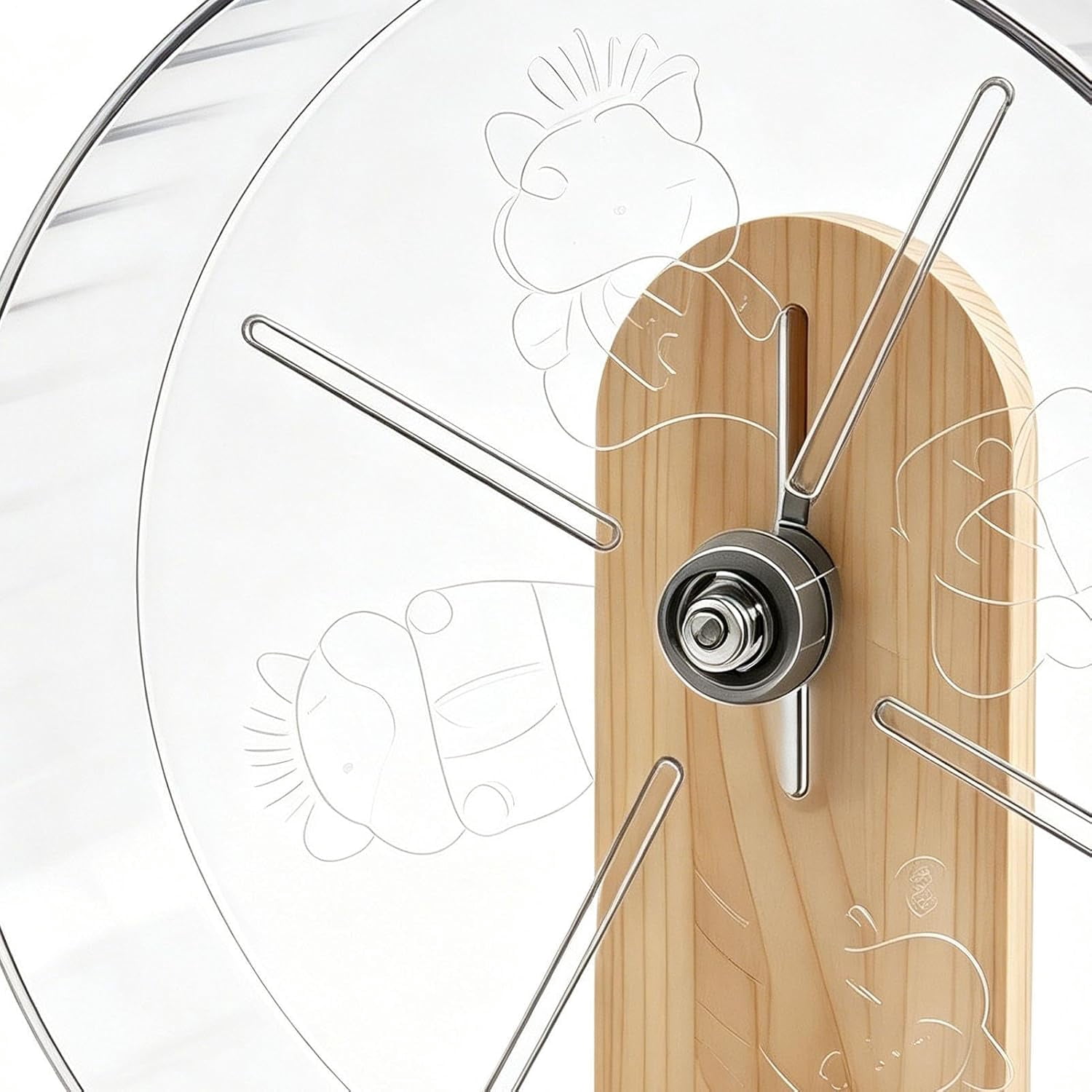 Acrylic Hamster Wheel, Small Pet Exercise Toy, Clear
