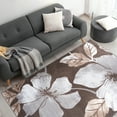 thumbnail image 6 of CAMILSON Solana Non Slip Modern Floral Indoor Area Rug Grey/Brown 5x7, 6 of 8