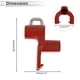 thumbnail image 4 of Gancho colgante para motocicleta Doble horquilla soporte para casco de motocicleta, bolsa de equipaje, colgador para scooters bicicletas metal rojo brillante 1 juego tornillo llave hexagonal llave, 4 of 7