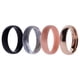 thumbnail image 1 of Juego de anillos gemelos de boda de silicona de 6 mm - Rosa de ROQ para mujer - Anillo de 4 x 9 mm, 1 of 1