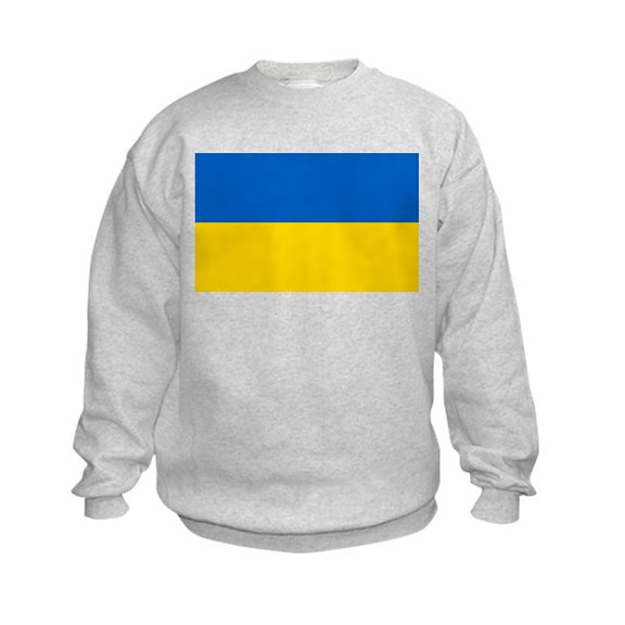 CafePress - Flag Of Ukraine Sweatshirt - Kids Sweatshirt, Youth Crew Neck Sweatshirt