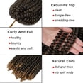 thumbnail image 3 of Crochet trenzas de cabello bomba Twist 8 pulgadas Crochet colores primavera trenzas cabellero sintético baja temperatura mullido 30 hebras - 2 Macarena pelo de torsión de primavera, 3 of 8