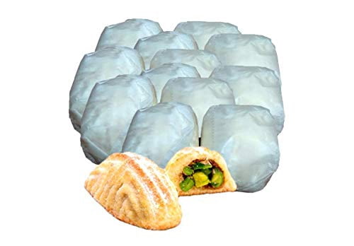 Pistachio Stuffed Maamoul Cookies, Freshly Baked Handmade - 12 Pieces Individually Wrapped