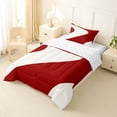 thumbnail image 2 of Homewish Wavy Stripes Twin Comforter Sets,Abstract Artwork Bedding Set,Red,Reversible,2pcs,1 Comforter and 1 Pillowcase, 2 of 7