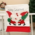 thumbnail image 3 of Christmas Decorations, Holiday Chair Cover, Festive Snowman Santa Claus Scene, Soft Cloth Material, Easy to Clean, Protective and Decorative for Dining Chairs, 3 of 7