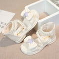 thumbnail image 4 of UngA Toddler Girl Dress Shoes Kids Lightweight Adjustable Straps Summer Sandals (Toddler/Little Kid/Big Kid) Flower Girl Sandals(White,Size 11), 4 of 5
