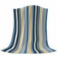 thumbnail image 6 of Blue Yellow Striped Blanket Soft Cozy Warm Throw Blanket for Couch, Plush Fuzzy Flannel Fleece Blankets for Sofa, Farmhouse Stripes Vintage Bed Blankets Lightweight Gifts for Women, 40"x60", 6 of 9