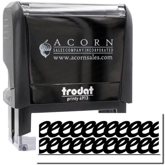 Large Self-Inking Strikeout Stamp, Trodat Printy 4913, Press and Print Stamping, Impression Size 7/8" x 2-1/4", Up to 10,000 Impressions - Black Ink