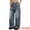 Gray Blue, variant on Women's Baggy Jeans Multi-Pocket Cargo Denim Pants S Black