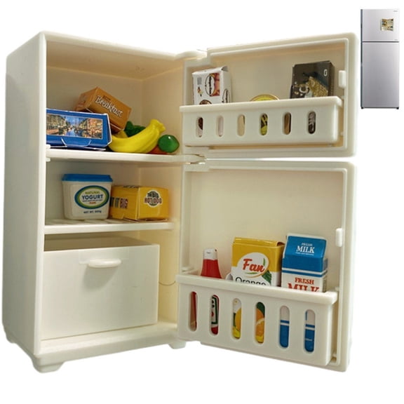 vlrwzc Mini Refrigerator Model Fridge Magnets, Cute 3D Food Magnet for Refrigerator, Strong-adhensive Funny Kitchen Refrigerator Stickers for Kitchen Decor, Whiteboard, Map, Cabinets
