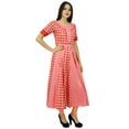 thumbnail image 5 of Bimba Women Boho Chic Cotton Designer Kurti Dress Long Flaired Anarkali Kurta, 5 of 6