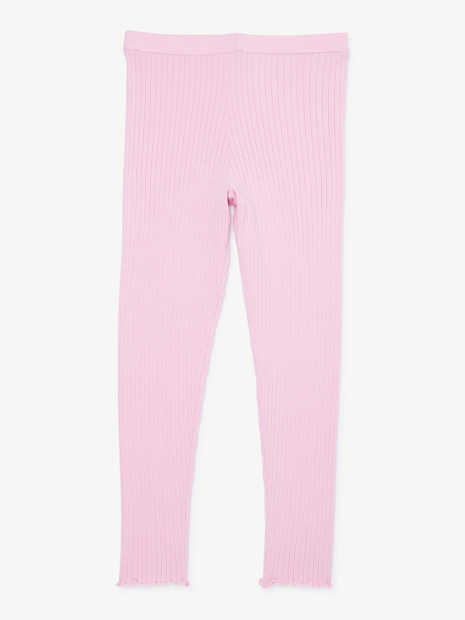 Free Assembly Girls Ribbed Sweater Leggings, Sizes 4-18