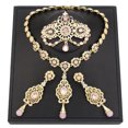 thumbnail image 1 of New Gold Color Algeria Bride Wedding Jewelry Set For Women Morocco Earring Necklace Brooch Arabic Traditional Jewelry, 1 of 3